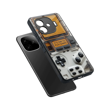 Gameboy Orange sleek iqoo neo 10r 5g cover with tempered glass back and TPU edges