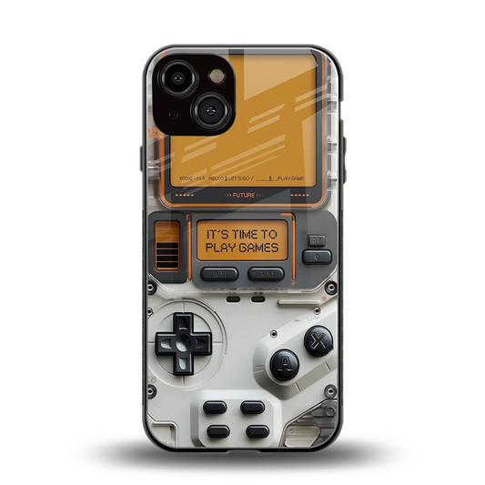 Gameboy Orange back phone cover | glass case for iphone 14
