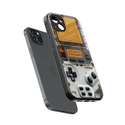 Gameboy Orange sleek iphone 14 plus cover with tempered glass back and TPU edges