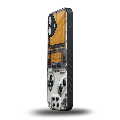 Gameboy Orange iphone 16 plus mobile cover | shockproof glass phone case