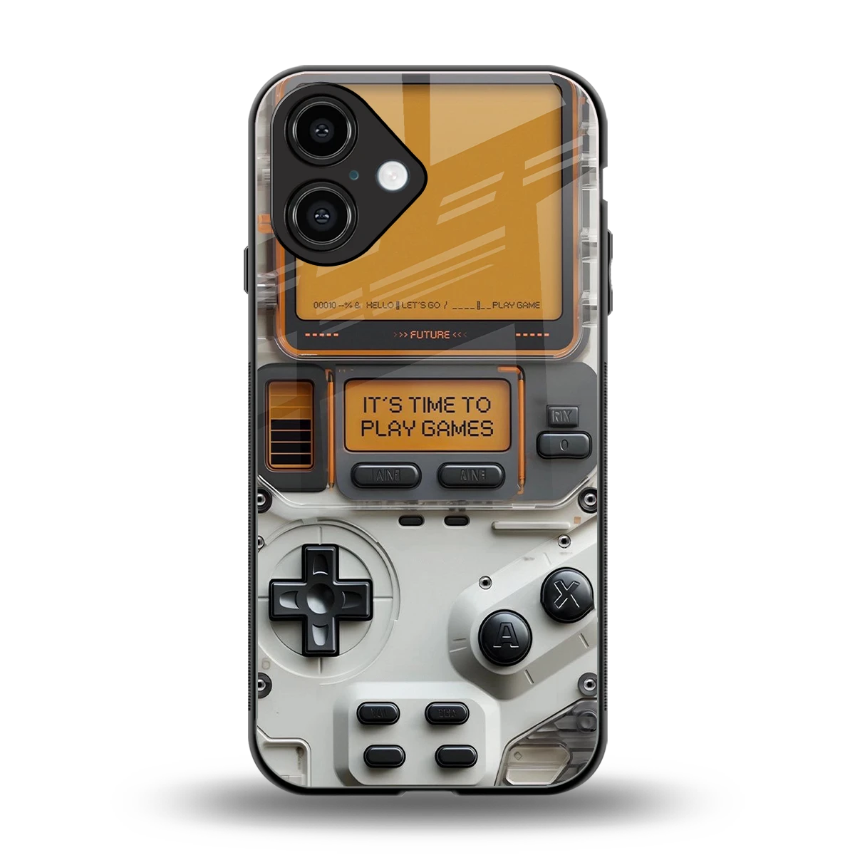 Gameboy Orange back phone cover | glass case for iphone 16