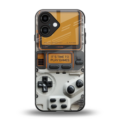 Gameboy Orange back phone cover | glass case for iphone 16