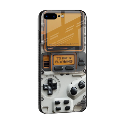 Gameboy Orange sleek iphone 8 plus cover with tempered glass back and TPU edges