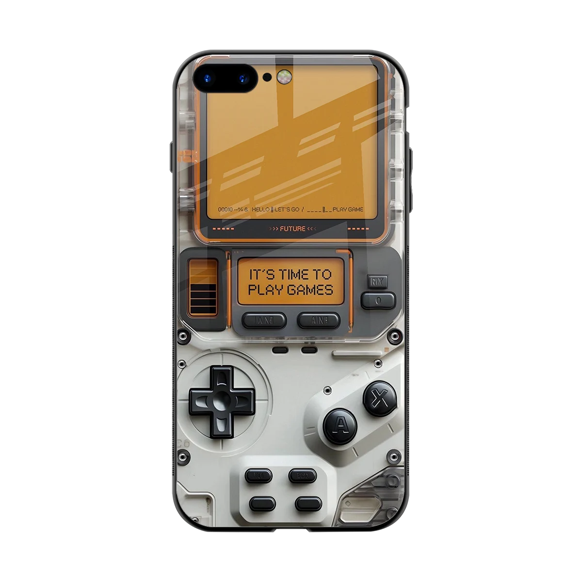 Gameboy Orange back phone cover | glass case for iphone 8 plus