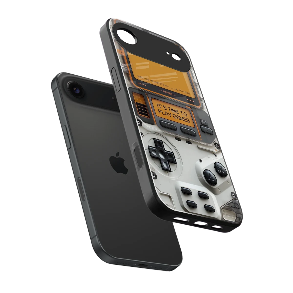 Gameboy Orange sleek iphone air cover with tempered glass back and TPU edges