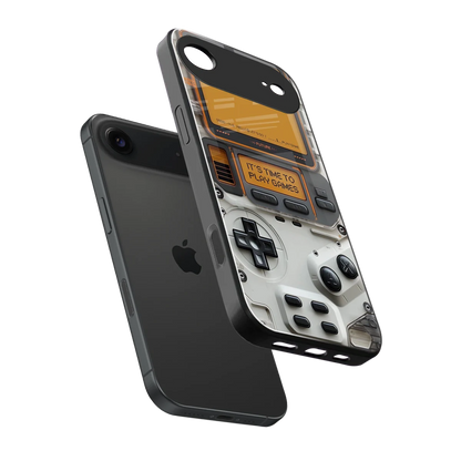 Gameboy Orange sleek iphone air cover with tempered glass back and TPU edges
