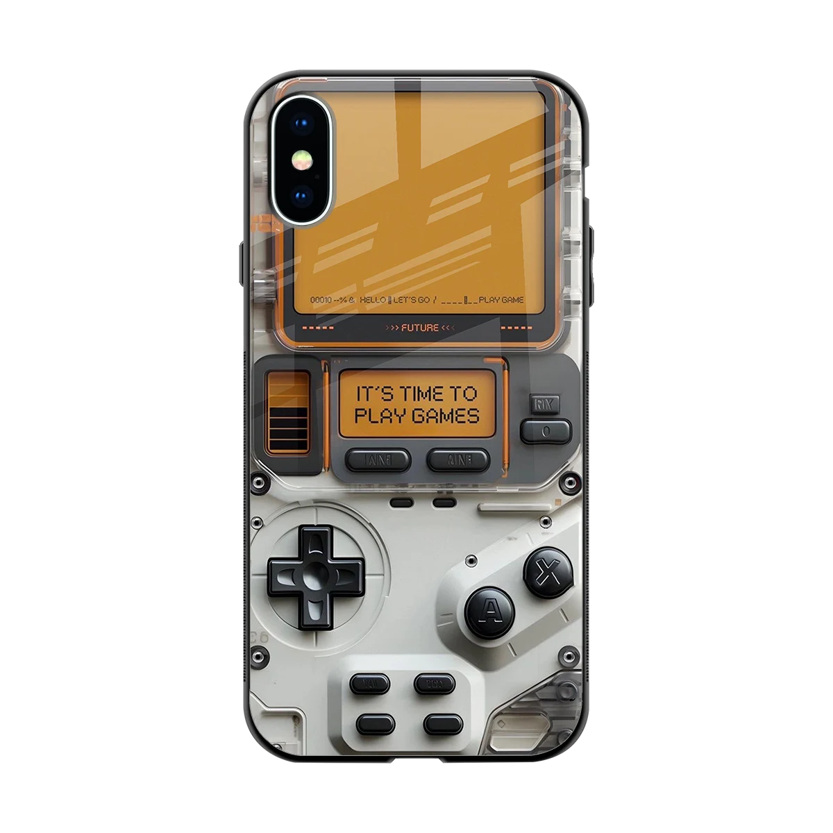 Gameboy Orange back phone cover | glass case for iphone x