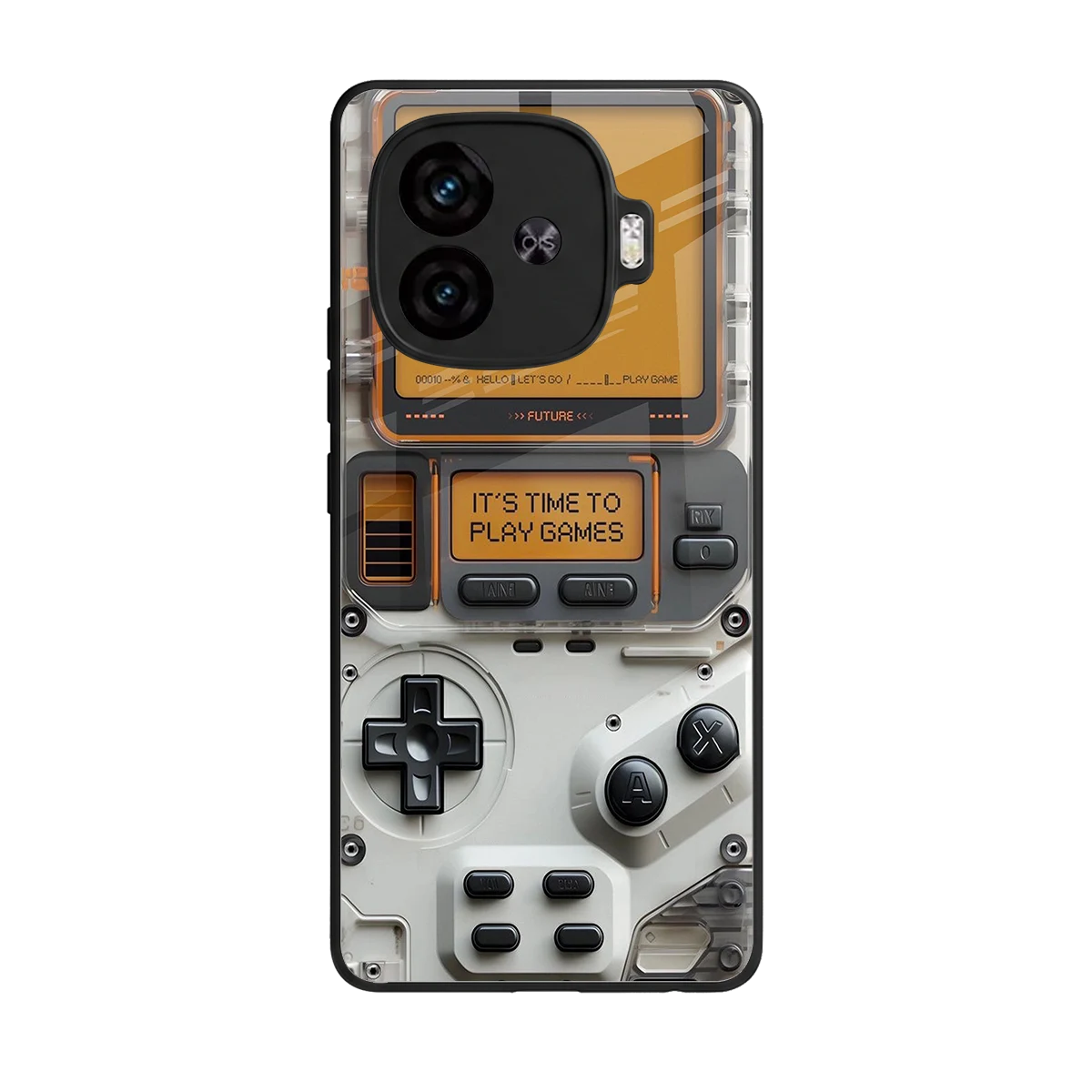 Gameboy Orange back phone cover | glass case for iqoo neo 10r 5g