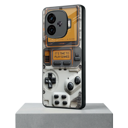 Gameboy Orange iqoo neo 10r 5g mobile cover | shockproof glass phone case
