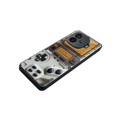 Gameboy Orange stylish phone case for iqoo neo 10r 5g | glossy glass and slim fit