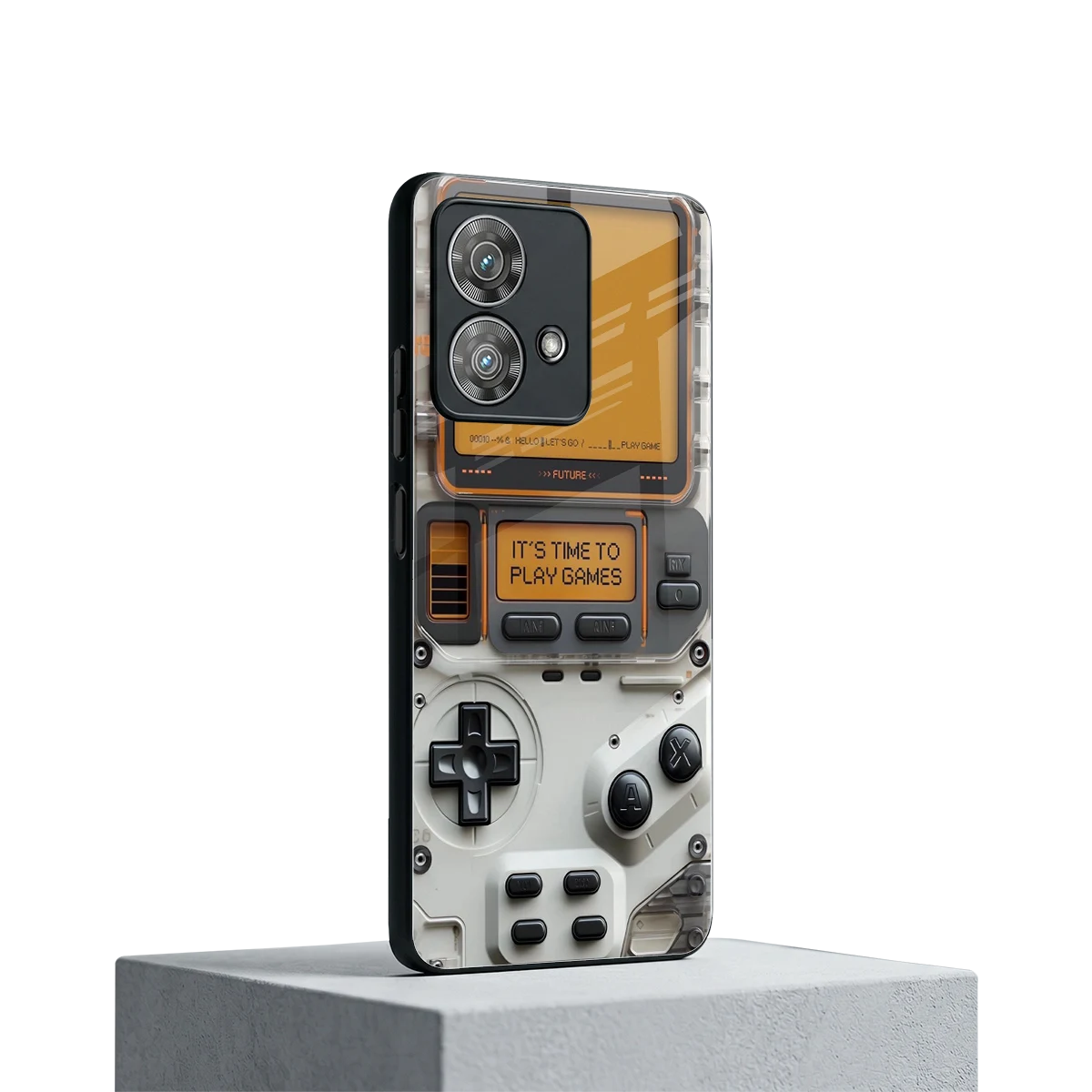 Gameboy Orange motorola edge 40 neo 5g mobile cover | shockproof glass phone case