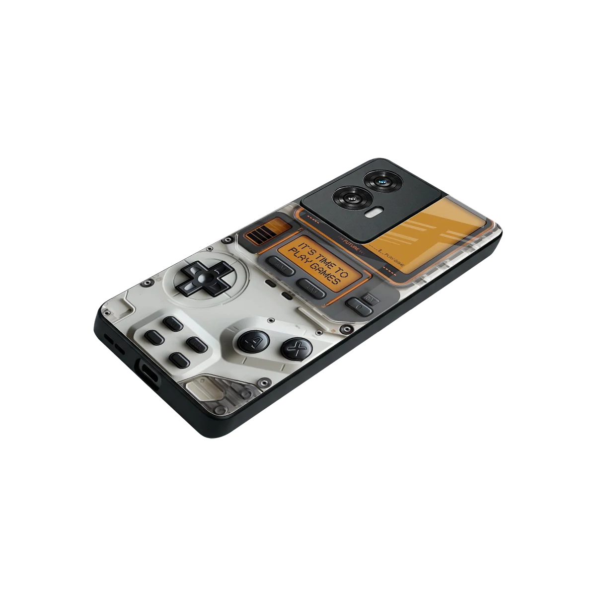 Gameboy Orange stylish phone case for motorola edge 50 fusion | glossy glass and slim fit