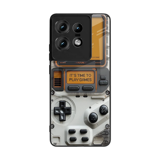 Gameboy Orange back phone cover | glass case for motorola edge 50 pro