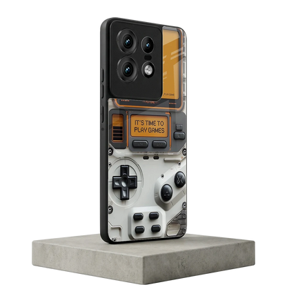 Gameboy Orange motorola edge 50 pro mobile cover | shockproof glass phone case