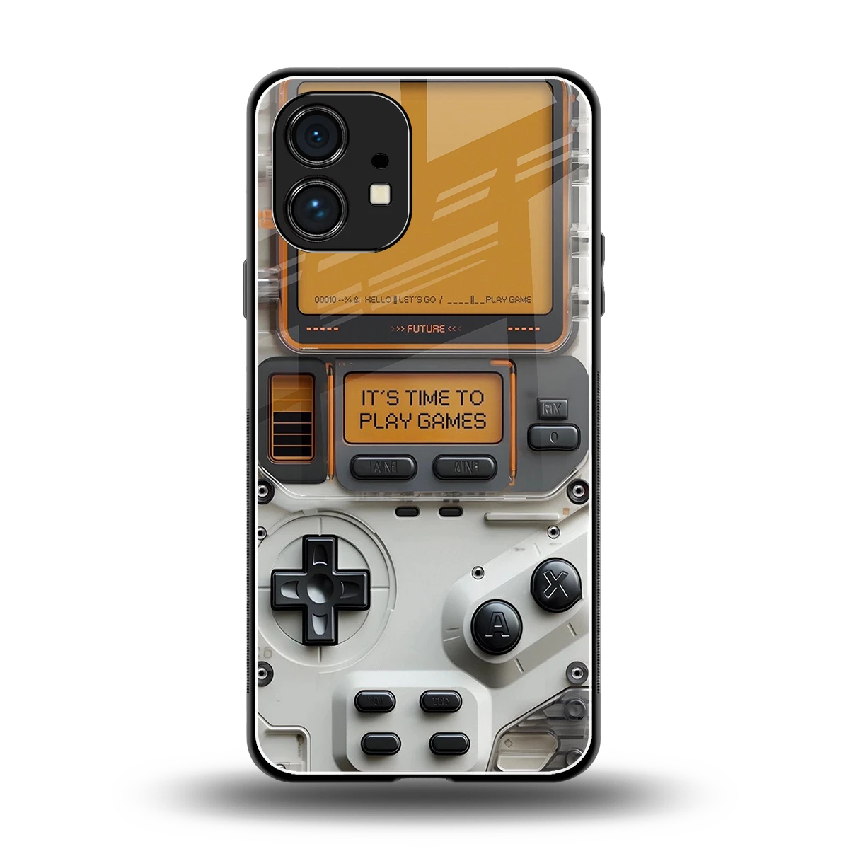 Gameboy Orange back phone cover | glass case for nothing phone 1