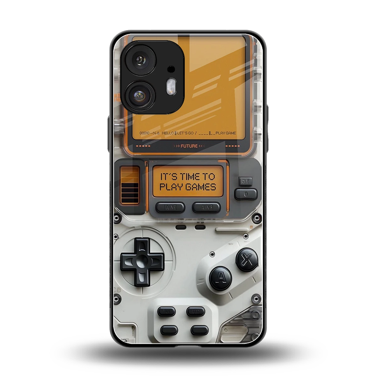Gameboy Orange back phone cover | glass case for nothing phone 2