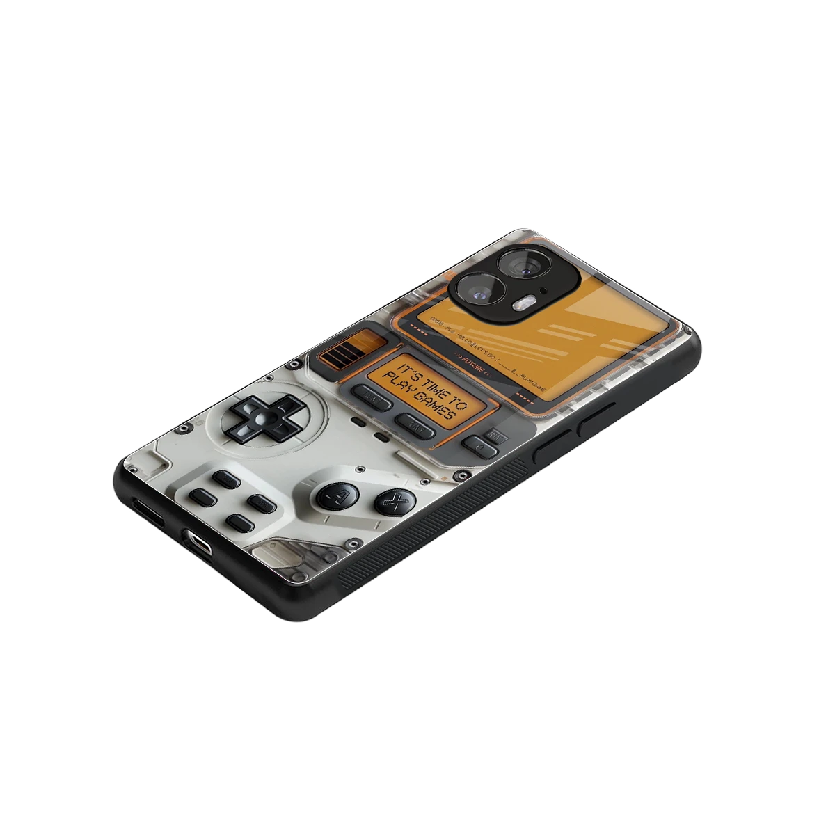 Gameboy Orange stylish phone case for nothing phone 2 | glossy glass and slim fit