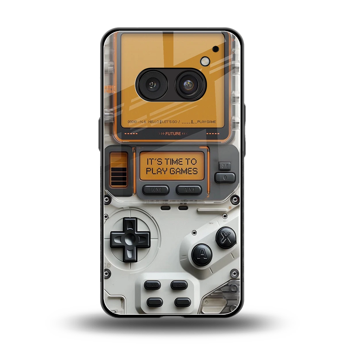 Gameboy Orange back phone cover | glass case for nothing phone 2a plus