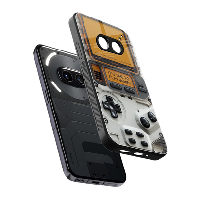 Gameboy Orange sleek nothing phone 2a plus cover with tempered glass back and TPU edges