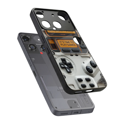 Gameboy Orange sleek nothing phone 3 cover with tempered glass back and TPU edges