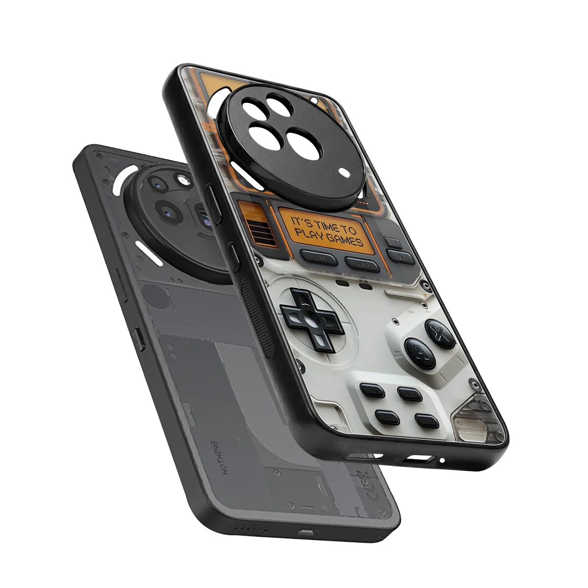 Gameboy Orange sleek nothing phone 3a pro cover with tempered glass back and TPU edges
