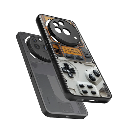 Gameboy Orange sleek nothing phone 3a pro cover with tempered glass back and TPU edges