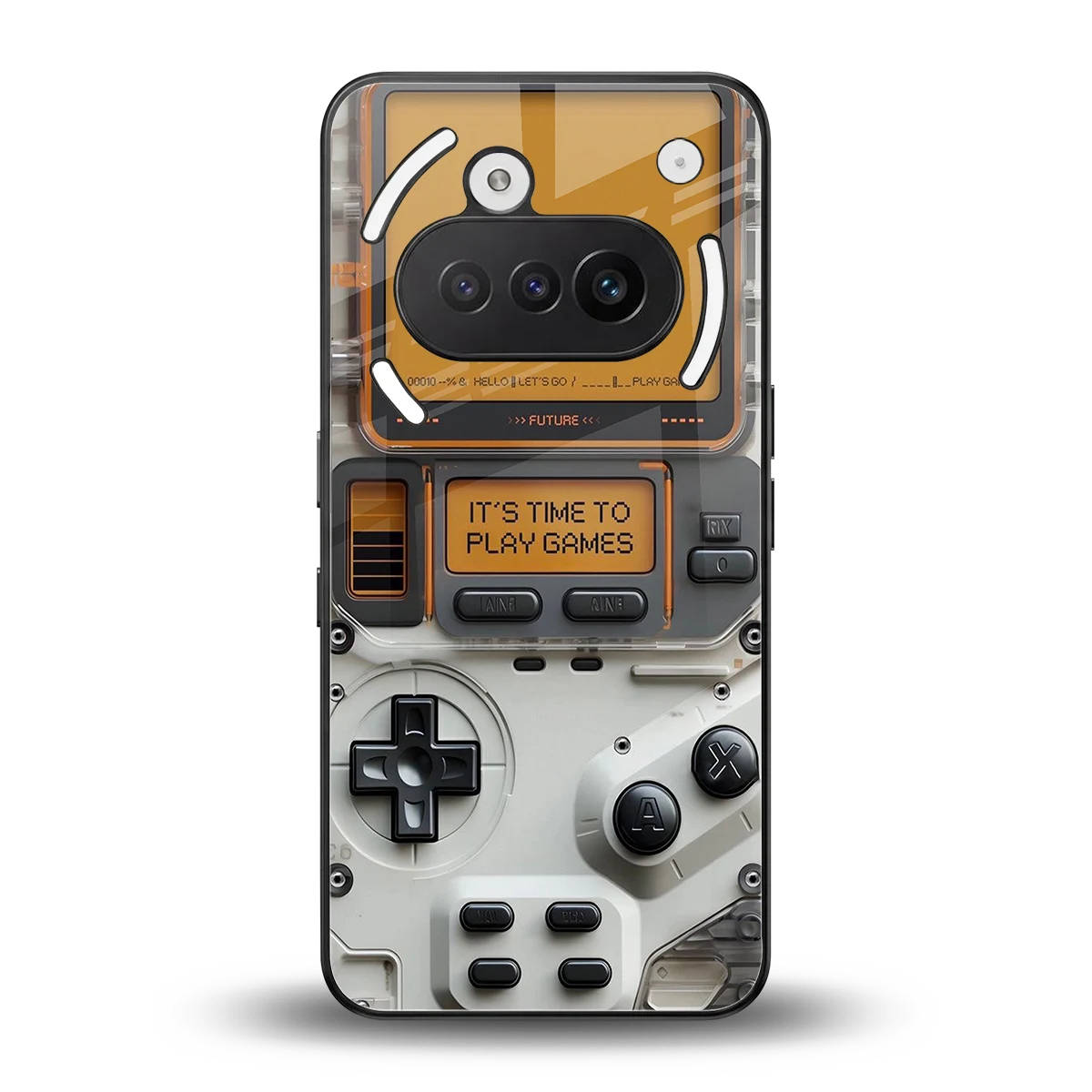 Gameboy Orange back phone cover | glass case for nothing phone 3a