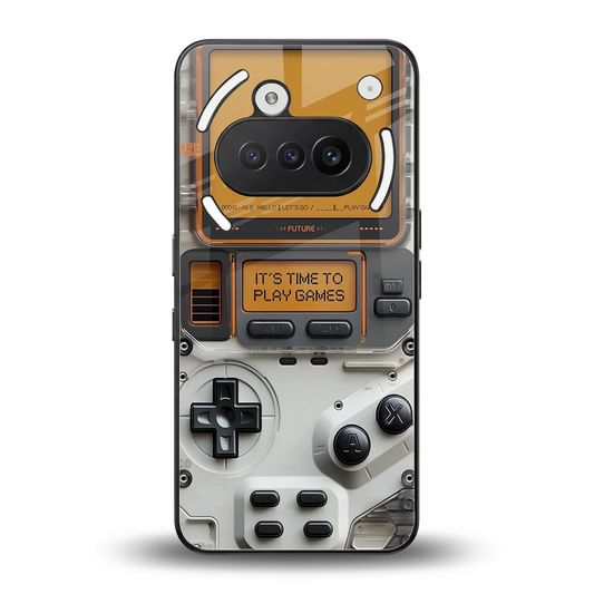 Gameboy Orange back phone cover | glass case for nothing phone 3a
