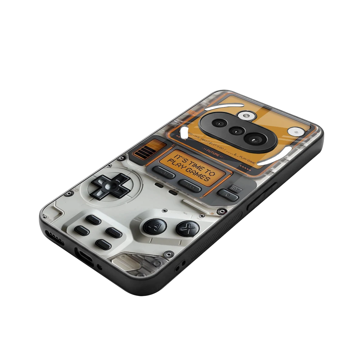 Gameboy Orange stylish phone case for nothing phone 3a | glossy glass and slim fit