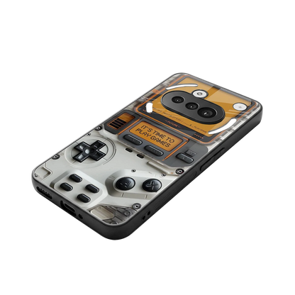 Gameboy Orange stylish phone case for nothing phone 3a | glossy glass and slim fit