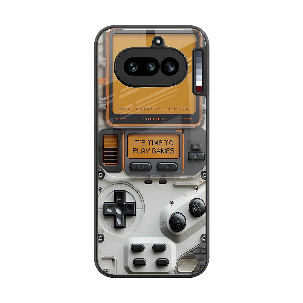 Gameboy Orange back phone cover | glass case for nothing phone 4a