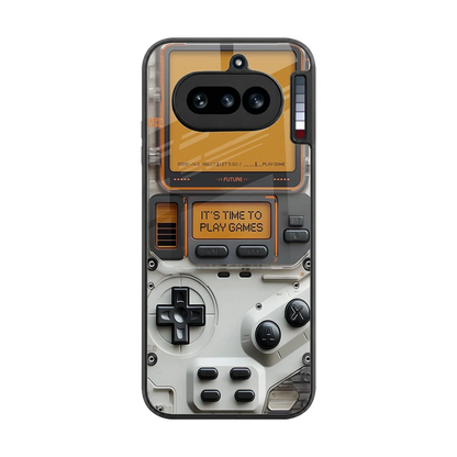 Gameboy Orange back phone cover | glass case for nothing phone 4a
