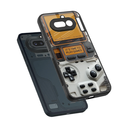 Gameboy Orange sleek nothing phone 4a cover with tempered glass back and TPU edges