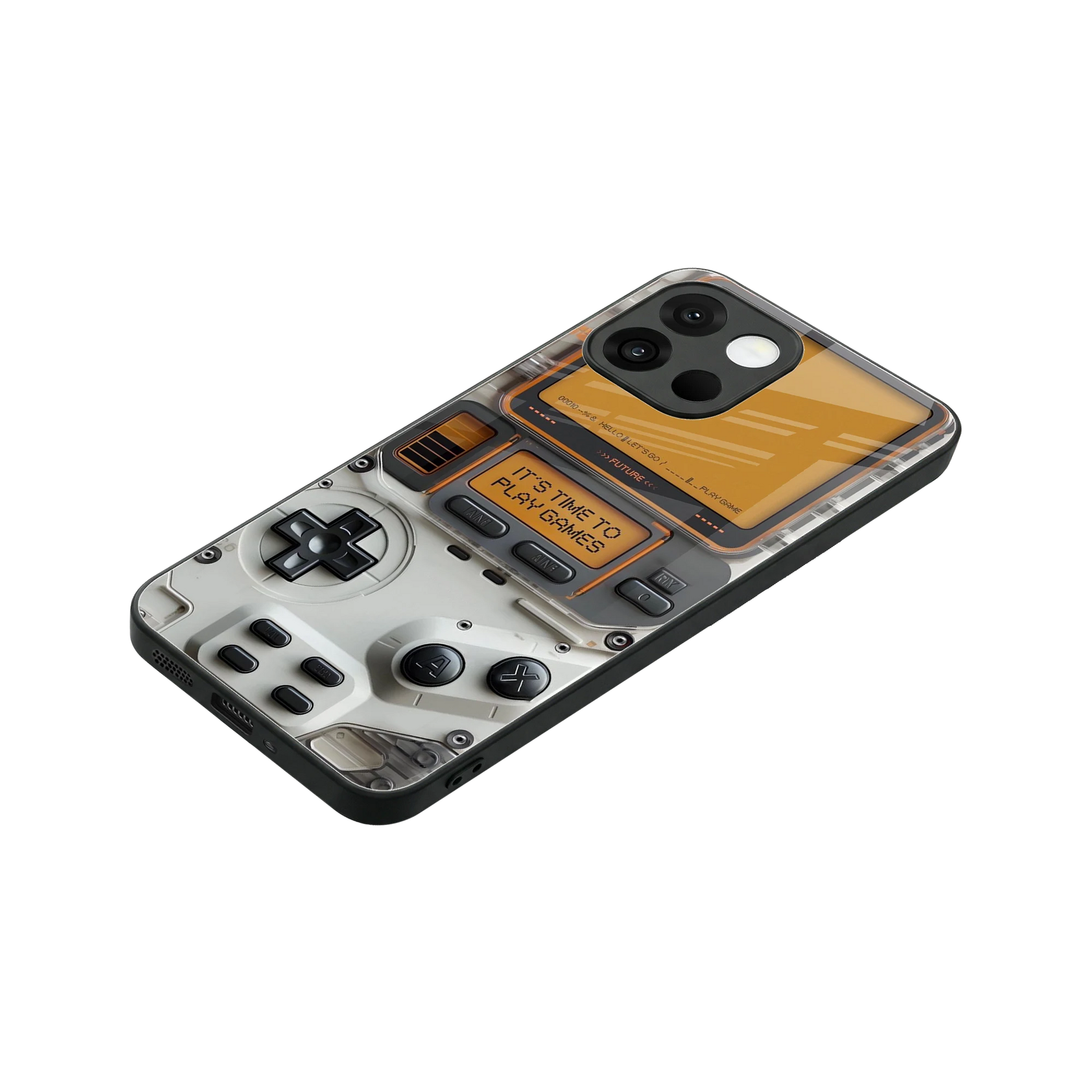 Gameboy Orange stylish phone case for oneplus 13s | glossy glass and slim fit