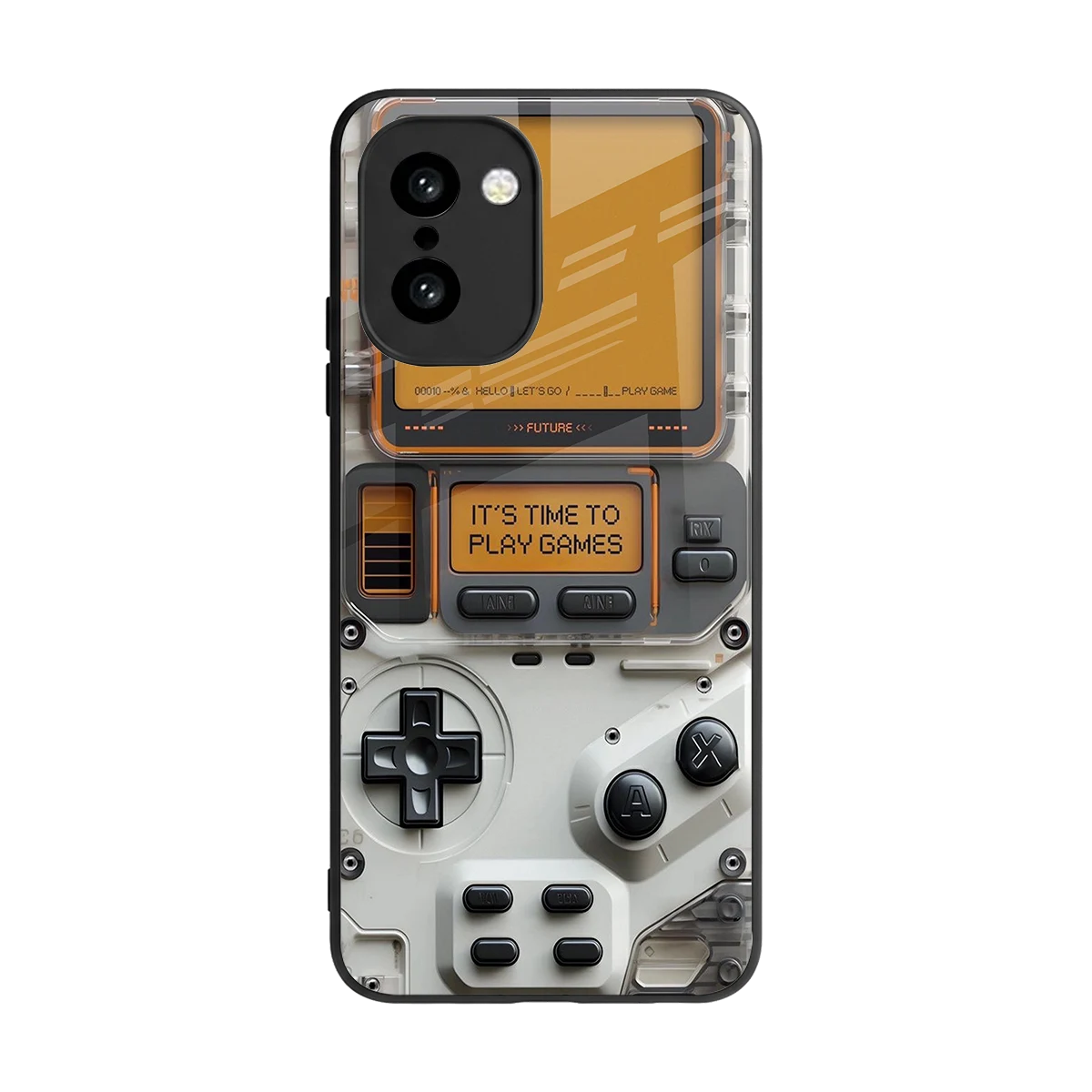 Gameboy Orange back phone cover | glass case for oneplus 15r