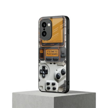 Gameboy Orange oneplus 15r mobile cover | shockproof glass phone case
