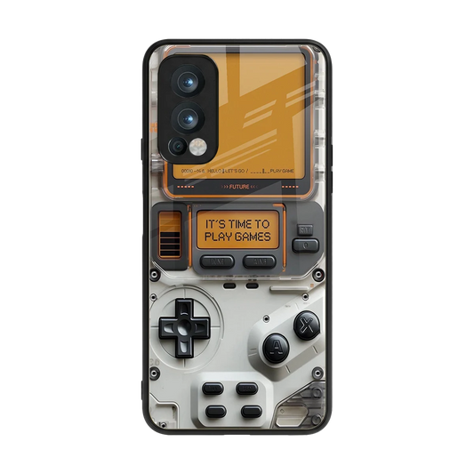 Gameboy Orange back phone cover | glass case for oneplus nord 2