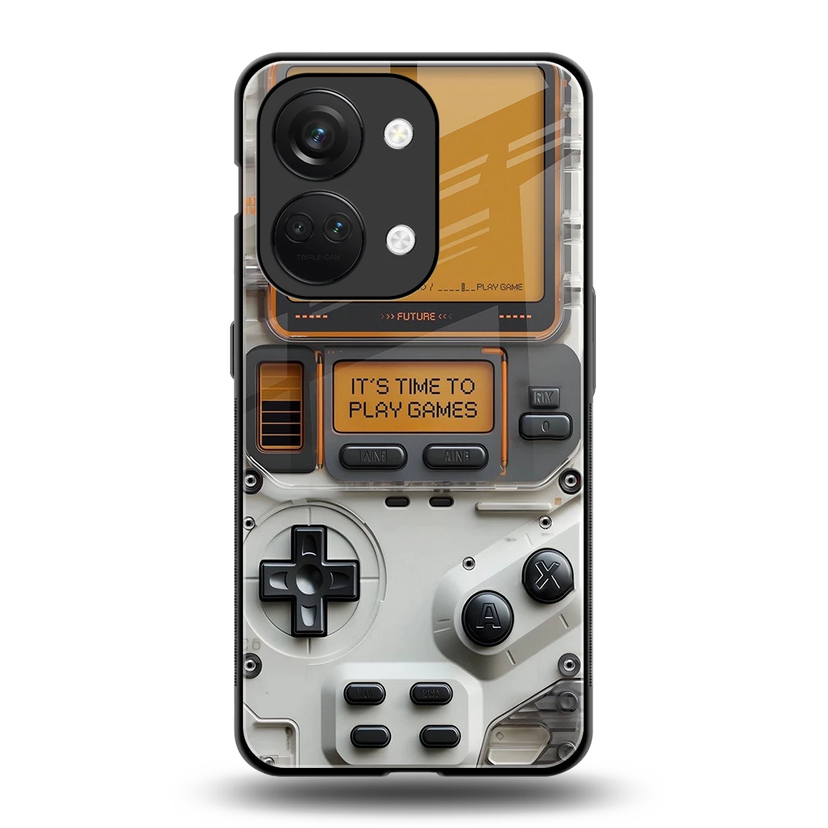 Gameboy Orange back phone cover | glass case for oneplus nord 3