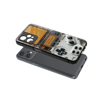 Gameboy Orange sleek oneplus nord ce 2 lite cover with tempered glass back and TPU edges
