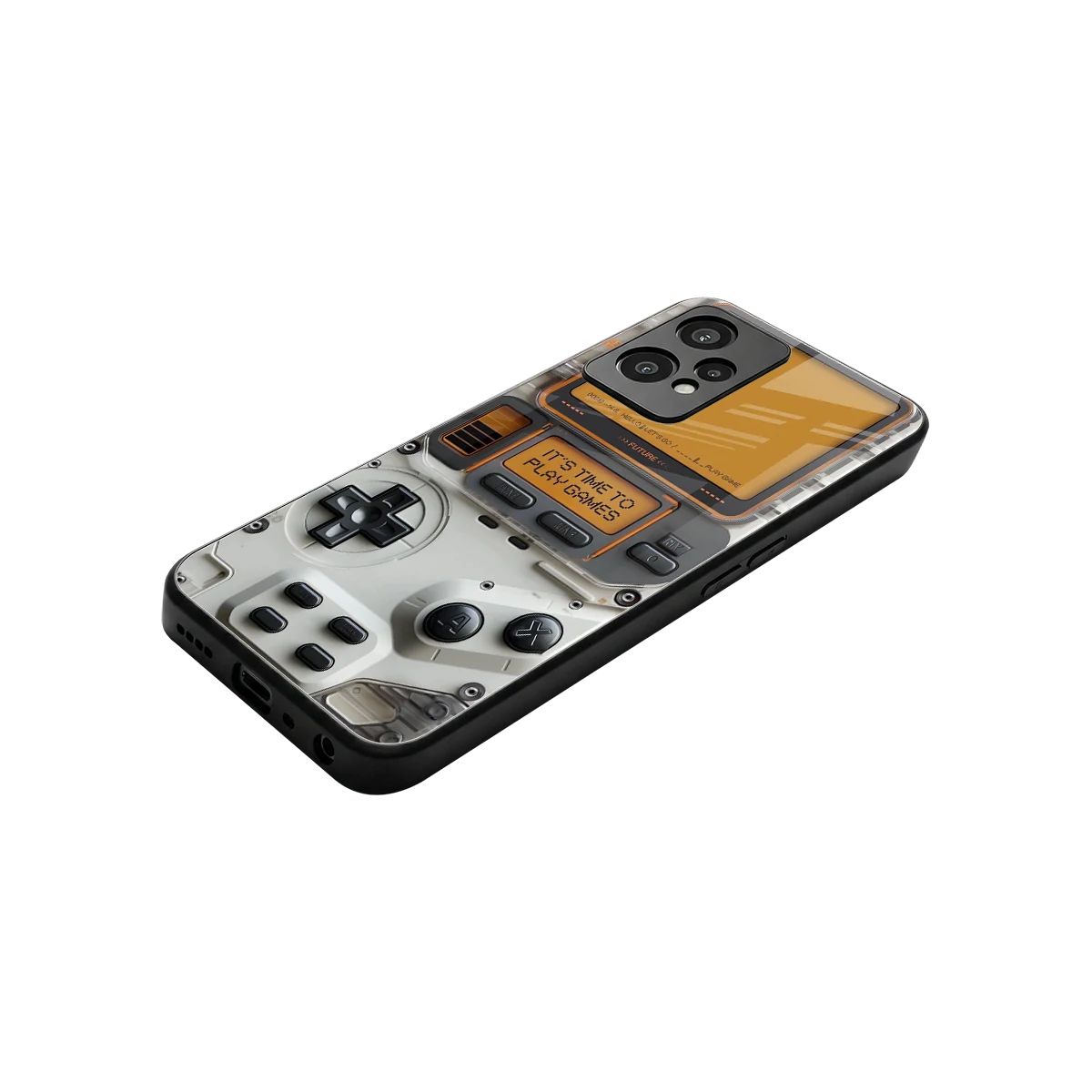 Gameboy Orange stylish phone case for oneplus nord ce 2 lite | glossy glass and slim fit