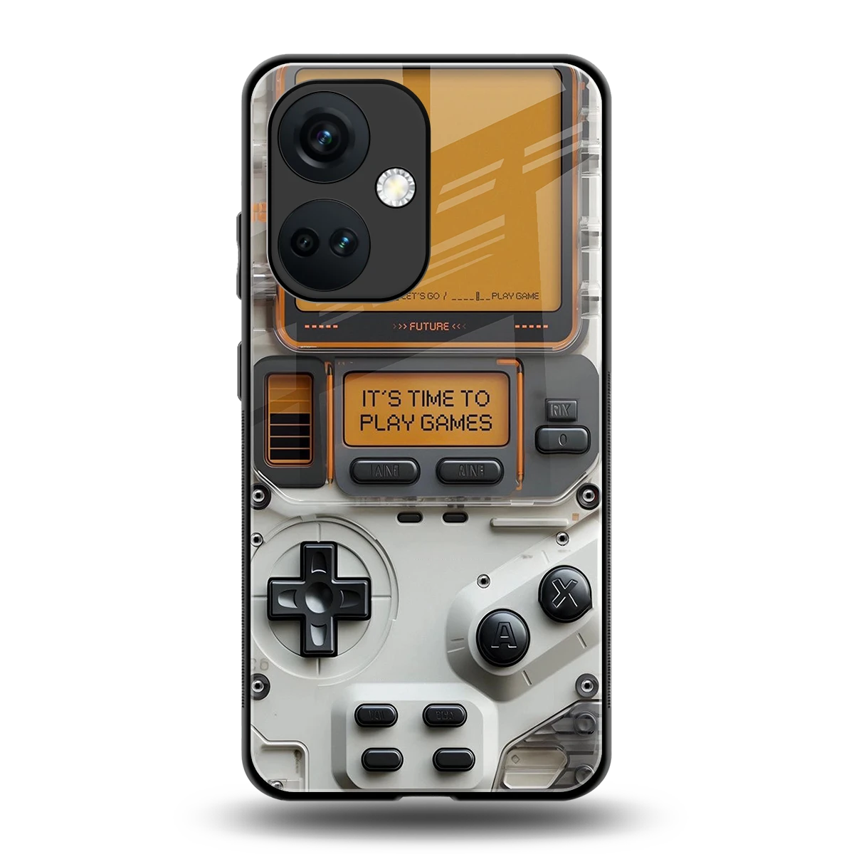 Gameboy Orange back phone cover | glass case for oneplus nord ce 3