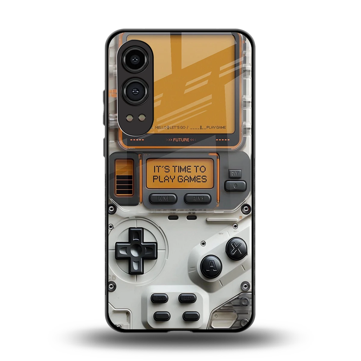 Gameboy Orange back phone cover | glass case for oneplus nord ce 4 lite