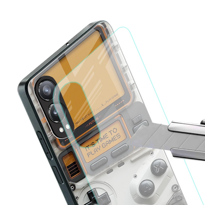 Gameboy Orange stylish phone case for oneplus nord ce 4 lite | glossy glass and slim fit
