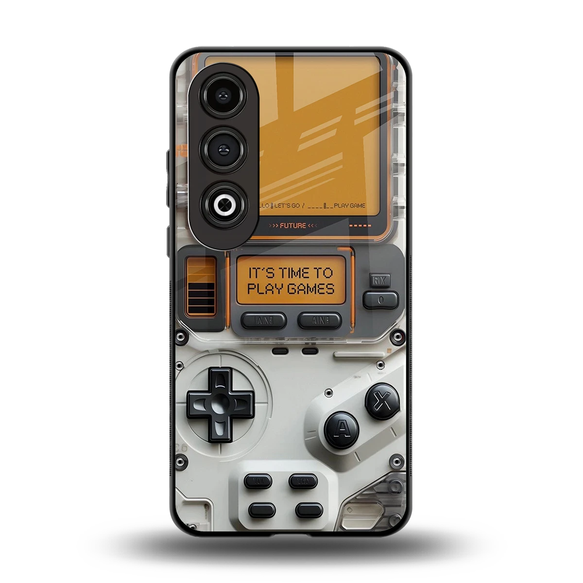 Gameboy Orange back phone cover | glass case for oneplus nord ce 4