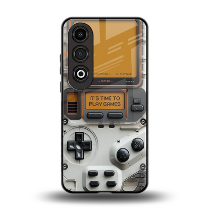 Gameboy Orange back phone cover | glass case for oneplus nord ce 4