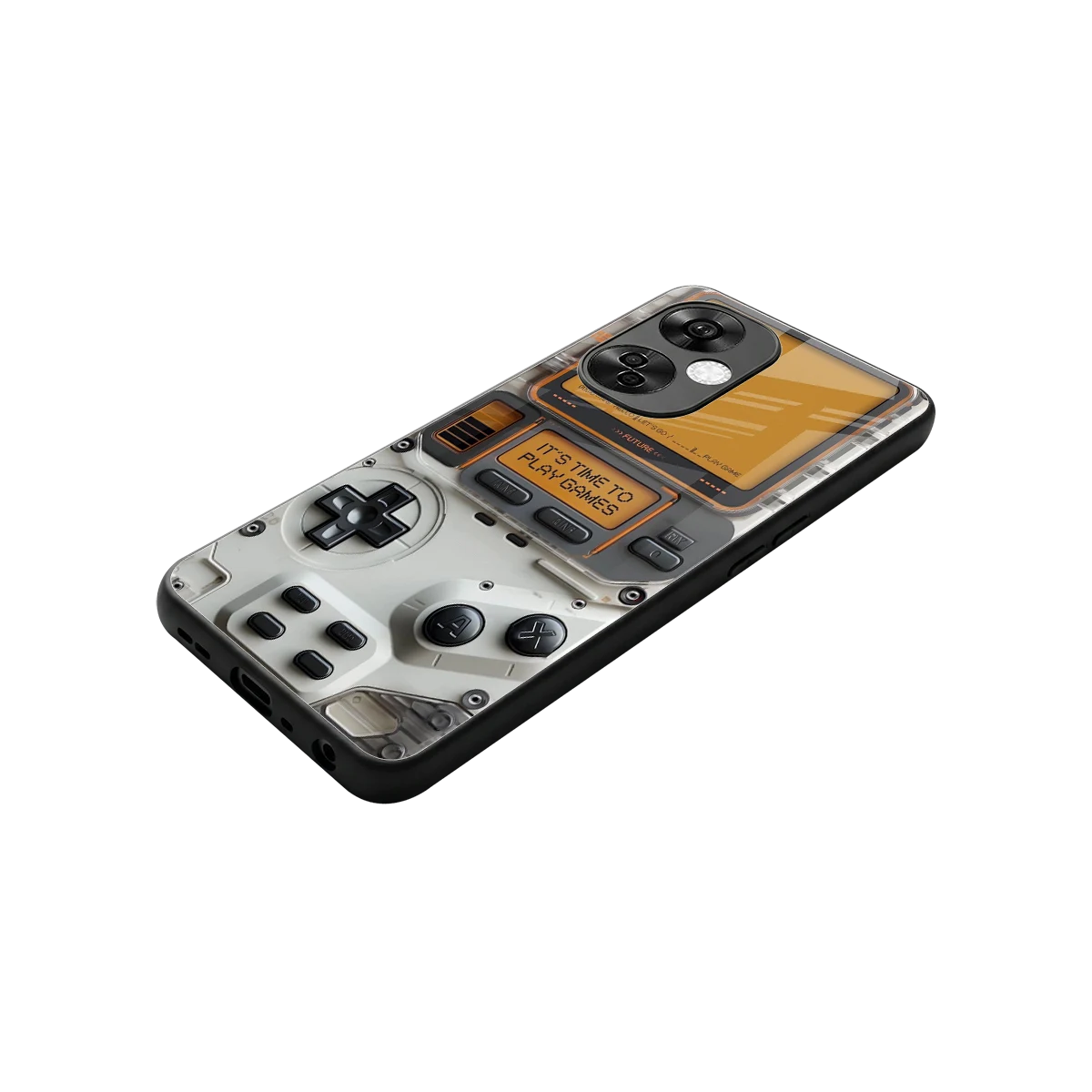 Gameboy Orange stylish phone case for oneplus nord ce 3 lite | glossy glass and slim fit