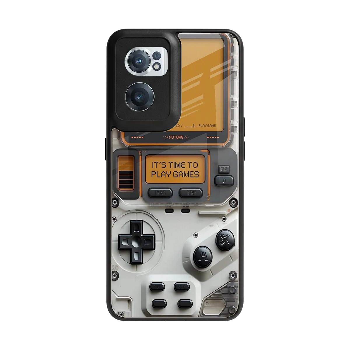 Gameboy Orange back phone cover | glass case for oneplus nord ce 2