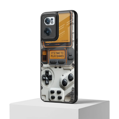 Gameboy Orange oneplus nord ce 2 mobile cover | shockproof glass phone case