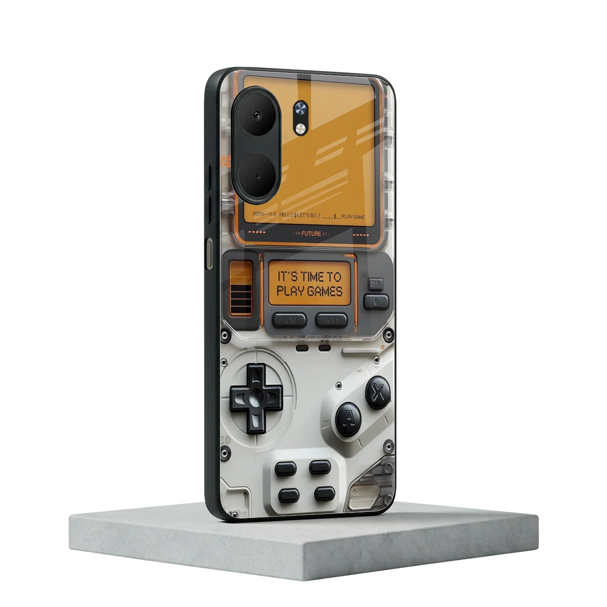 Gameboy Orange oppo a5x 5g mobile cover | shockproof glass phone case