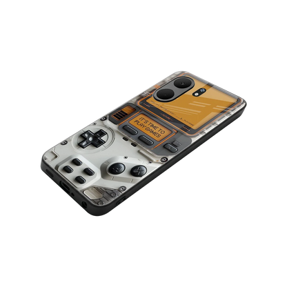 Gameboy Orange stylish phone case for oppo a5x 5g | glossy glass and slim fit